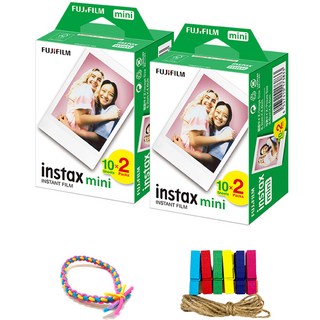 instax 拍立得 mini空白底片 40張+隨機髮圈+裝飾繩, instax 迷你電影, 1套