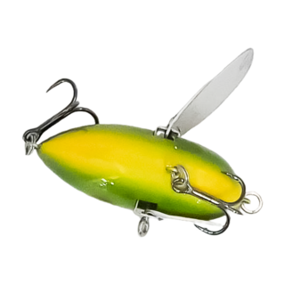 台灣 JiNDO Sasaki 鋁合金翅膀水面蟬 假餌, 小牛蛙 螢光綠, 12.5g, 1個