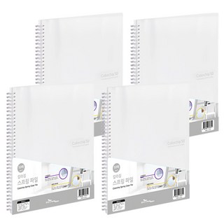 ECO Chungwoon 線圈資料夾 A4 50頁 透明, 4本