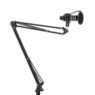 마타스튜디오 암 거치대 자바라 홀더 마이크 스탠드 50 x 50 cm, 블랙, 1개, MA10