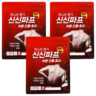 신신제약 신신파프 핫 파스, 5개입, 3개