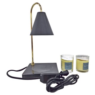 大理石香氛融蠟薰香燈組 黑色 含蠟燭 四季酒店 + 威尼斯人酒店 14.5 x 14.5 x 32 公分