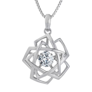 Crossfor New York 純銀懸浮閃動項鍊 十字光芒鑽觀賞專用放大鏡、禮盒提袋及心願小卡封口貼