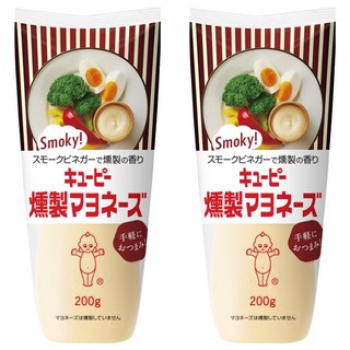 KEWPIE 煙燻美乃滋 深沉煙燻香氣 搭配食材創造不同風格下酒菜, 200g, 2條