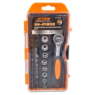 JIN FENG 棘輪板手套筒起子 38件組, 精密螺絲刀套組, 1盒