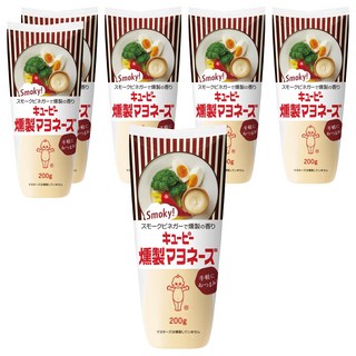 KEWPIE 煙燻美乃滋 深沉煙燻香氣 搭配食材創造不同風格下酒菜, 200g, 6條