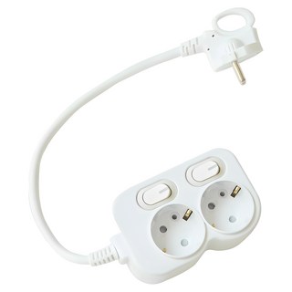 에코파워탭 개별 절전 과부하차단 멀티탭 2구 EPM 202N, 0.4m, White, 1개