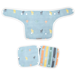 胸前 + 背帶口水巾組, NO.8 藍色小鹿, 3條