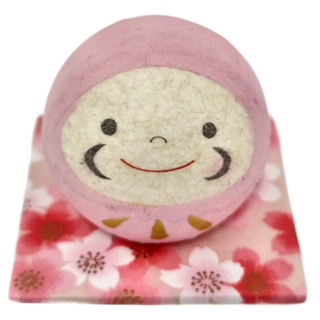 RYUKODO 龍虎堂 開運達摩 和紙擺飾 - 粉色, 1件