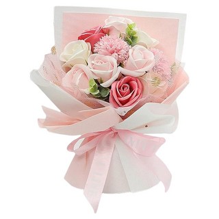 Yamiley 玫瑰香皂花束 櫻花粉 浪漫禮物 居家裝飾, 1把