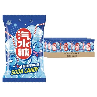 MORINAGA 森永 汽水糖 彈珠汽水口味, 23g, 40包