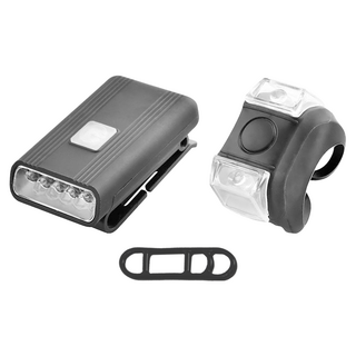 Kinyo LED自行車燈組 BLED-7321, 1組, Black body/White headlight, Red body/Red taillight