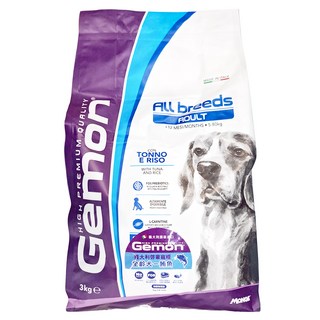 Gemon 啟蒙 義大利製 鮪魚 中/大型成犬飼料, 3kg, 1袋