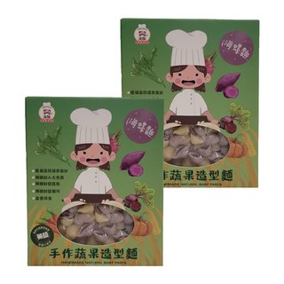 港媽私房手作 手作蔬果造型麵 海螺麵, 90g, 2盒
