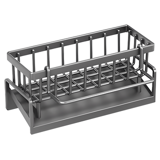 拍平方 檯面海綿瀝水架, 黑色, 1個