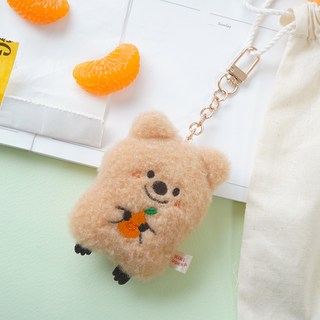 KiKi QUOKKA in 濟州漢拏峰絨毛鑰匙圈, Kiki 棕色, 9cm, 1個