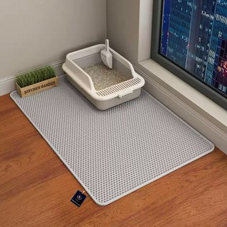 딩동펫 고양이 벌집 사막화방지 화장실 모래매트, 그레이, 1개