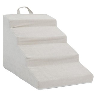 Redpuppy 狗狗防滑寵物階梯（四層）, 燕麥米色, 1個