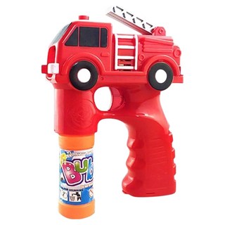 888ezgo 消防車造型 連續式電動泡泡槍, 紅色, 1個