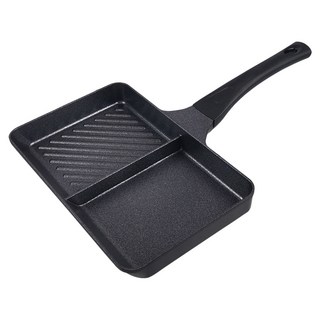 韓國二格方型IH煎鍋 260*170*38 mm 鍋合金材質, 1個