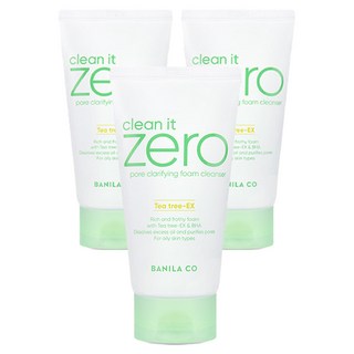 BANILA CO 芭妮蘭 Clean It Zero毛孔清潔潔面慕斯, 150ml, 3條