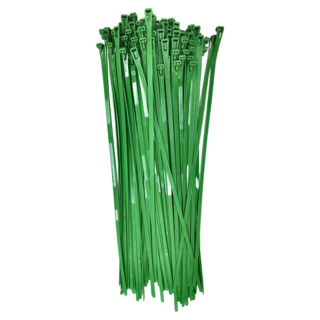 POLYWELL 寶利威爾 可鬆式尼龍束線帶 PW15-T65-0111 500 x 8mm 100個, 100條, 綠色