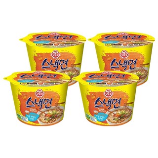 오뚜기 스낵면 컵라면 90g, 4개