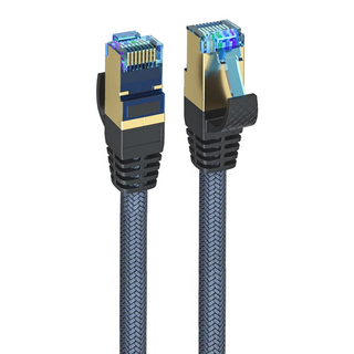 POLYWELL 寶利威爾 CAT8 40Gbps 超高速網路編織線 PW15-W48-D201, 灰色, 1條, 1m