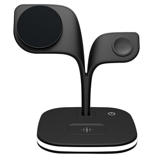 小樹 五合一 極速無線充電座 iPhone 15/14/13/12 MagSafe適用, 黑色, 1個