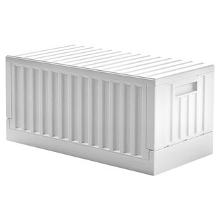 livinbox 樹德 貨櫃收納椅 FB-6432 摺疊設計 附隔板 640x320x300mm, 白色, 1個