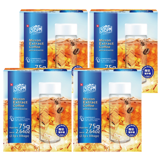 3點1刻 微米冷萃咖啡 中烘焙, 咖啡粉 30包 + 隨手瓶 320ml, 4盒