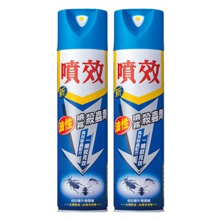 噴效 油性噴霧殺蟲劑, 600ml, 2瓶