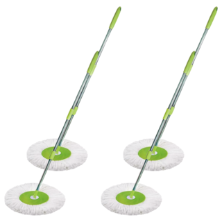 驅塵氏 小蘋果輕巧旋轉拖把 單桿, 4支