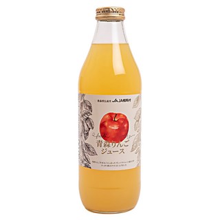 JA 相馬村 青森蘋果汁, 純正蘋果汁不含一滴水, 果汁含有率99.9%, 嚴選蜜蘋果, 香氣濃郁, 甜美可口, 1L, 1瓶