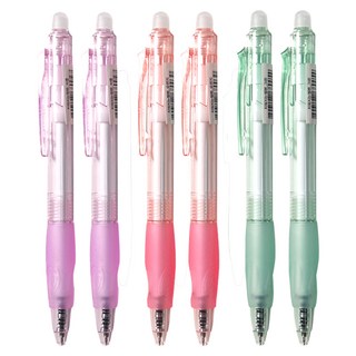 2Youngdesign 可擦式握把中性筆 3入組 0.5mm, 2套, 紫色 + 橘色 + 綠色