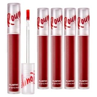 카트린 루즈스타 플럼핑 립 타투팩, 리칠리 레드, 5개