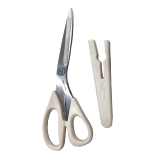 CLOVER 剪刀，不鏽鋼 ABS樹脂 約21cm/17cm 日本產, 白柄, 1個