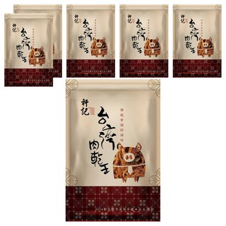 軒記台灣肉乾王 檸檬香茅雞肉絲 低卡零食 高蛋白, 120g, 6包