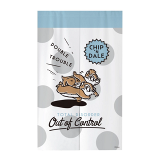 收納王妃 迪士尼半分式長布簾, 奇奇蒂蒂奔跑 多色