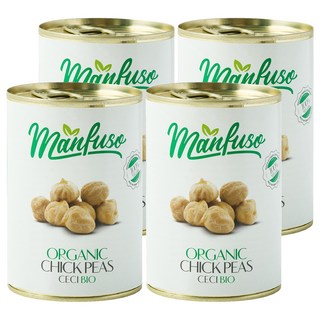 Manfuso 鷹嘴豆罐頭, 4個, 400g