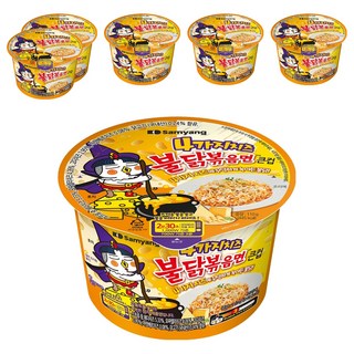 불닭볶음면 4가지 치즈 큰컵 110g, 6개
