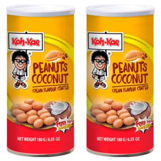 Koh-Kae 大哥 花生豆 椰子口味 奶油風味, 180g, 2罐