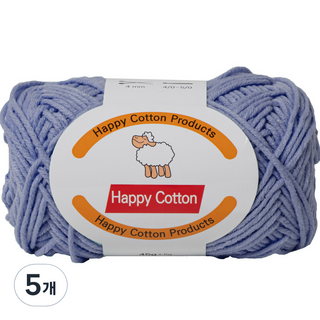 Yarna Happy Cotton 編織線 45g, 738, 5個