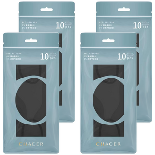 CHACER 佳和口罩 大童4D立體醫用口罩, 玄鐵厚黑, 10入, 4包