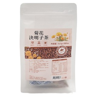 仁濟中藥 菊花決明子茶 3C守護茶 養顏美容 含枸杞 胎菊 牛蒡 桂花 金銀花, 6.7g, 15包, 1袋