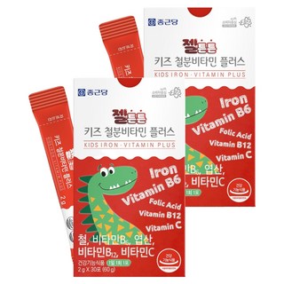 Chong Kun Dang 鍾根堂 Pharm 孩童鐵質&綜合維他命補充粉隨身包 30條入, 2盒, 60g