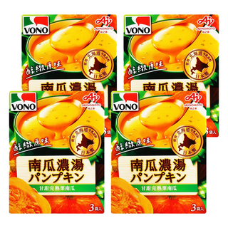 VONO 醇緻原味南瓜濃湯，嚴選完熟栗南瓜，自然香甜，3包Set, 52.2g, 4盒