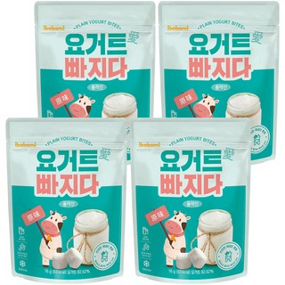 ibobomi 乳酸菌優格球 新鮮生乳製成 入口即化 韓國在地乳源 拉鏈包裝, 原味, 16g, 4包