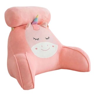 卡通絨毛靠墊, 大號, 粉色獨角獸