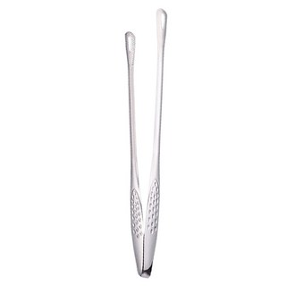 EZ 長型烤肉夾 夾面鏤空, 不鏽鋼 銀色, 1支